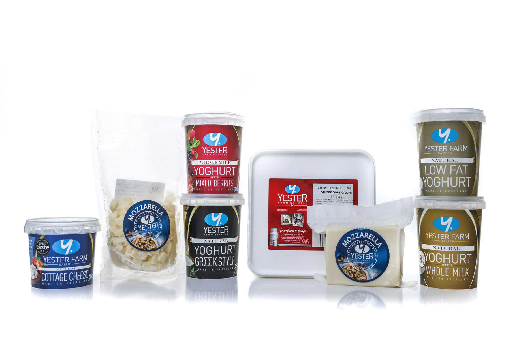 Delicious cheeses and yogurts from Yester Farm Dairies
